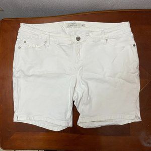 Torrid White Bermuda Shorts